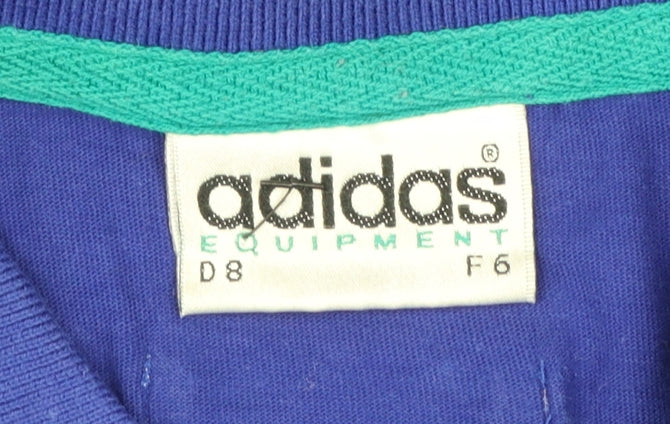 Vintage Adidas Equipment Blue Men's L Polo Shirt Sportswear