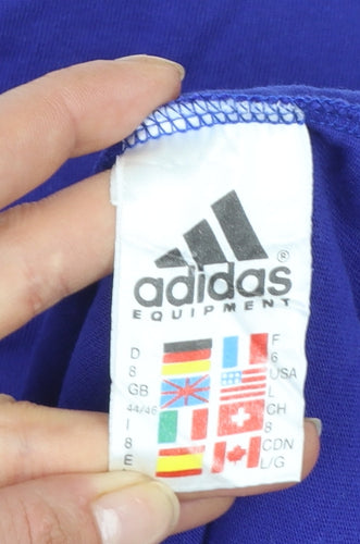 Vintage Adidas Equipment Blue Men's L Polo Shirt Sportswear