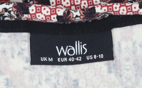 Wallis Women’s Multicoloured Cold Shoulder Viscose T-Shirt M