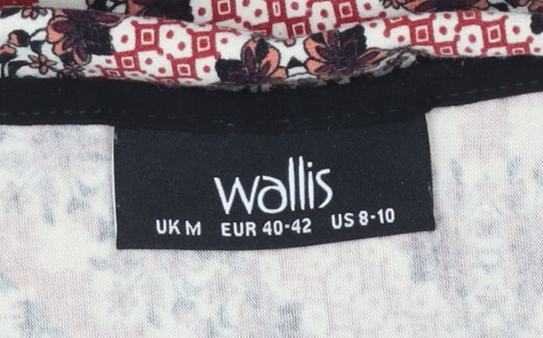 Wallis Women’s Multicoloured Cold Shoulder Viscose T-Shirt M