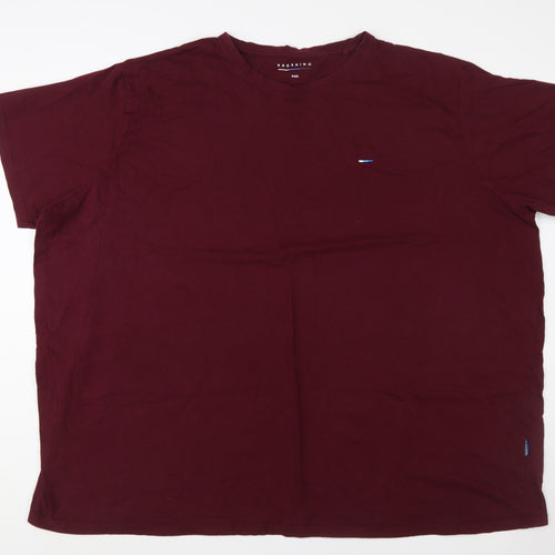 BadRhino Men's Red 5XL Crew Neck Cotton Short Sleeve T-Shirt