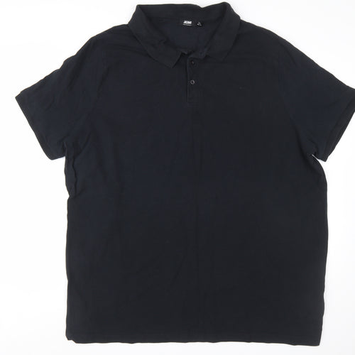 Jacamo Men’s Black 4XL Short Sleeve Cotton Polo Shirt