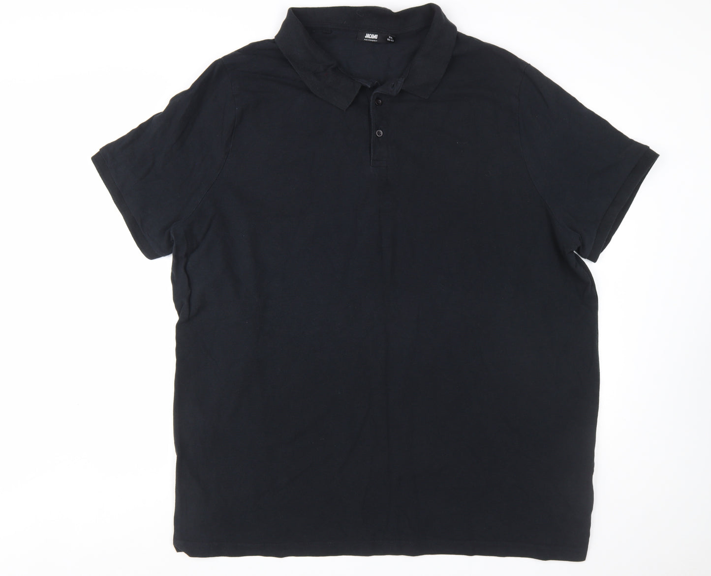 Jacamo Men’s Black 4XL Short Sleeve Cotton Polo Shirt