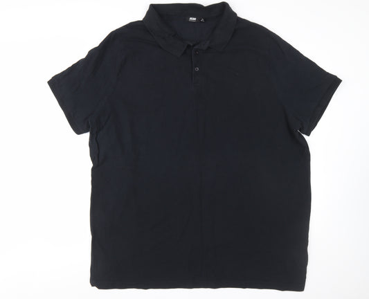 Jacamo Men’s Black 4XL Short Sleeve Cotton Polo Shirt