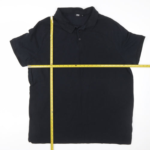 Jacamo Men’s Black 4XL Short Sleeve Cotton Polo Shirt
