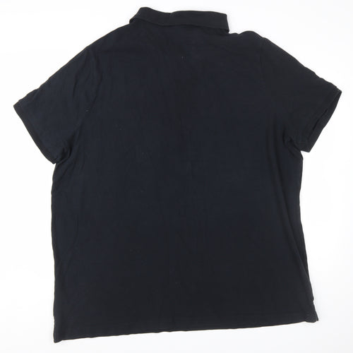 Jacamo Men’s Black 4XL Short Sleeve Cotton Polo Shirt