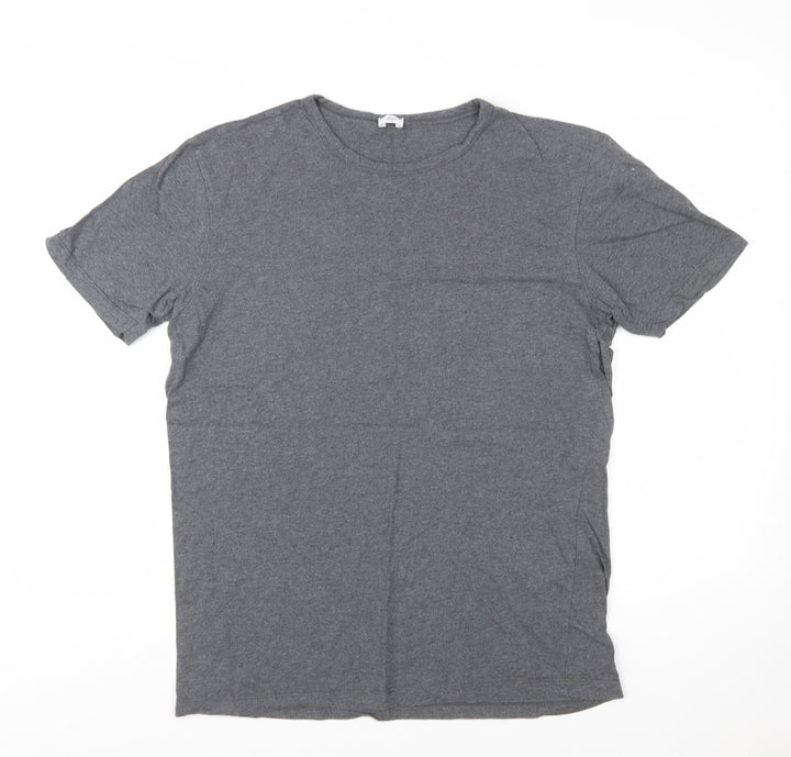 Elgin Men's Grey Supima Cotton Crew Neck Short Sleeve T-Shirt M