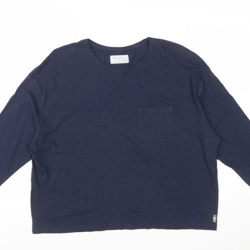 Craghoppers Womens Blue 3/4 Sleeve Cotton T-Shirt Size 14