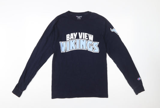 Champion Men's Blue Bay View Vikings Long Sleeve T-Shirt Size S