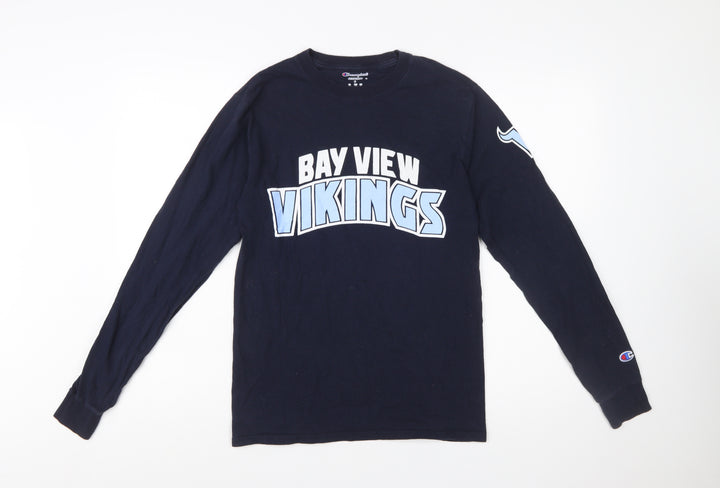 Champion Men's Blue Bay View Vikings Long Sleeve T-Shirt Size S