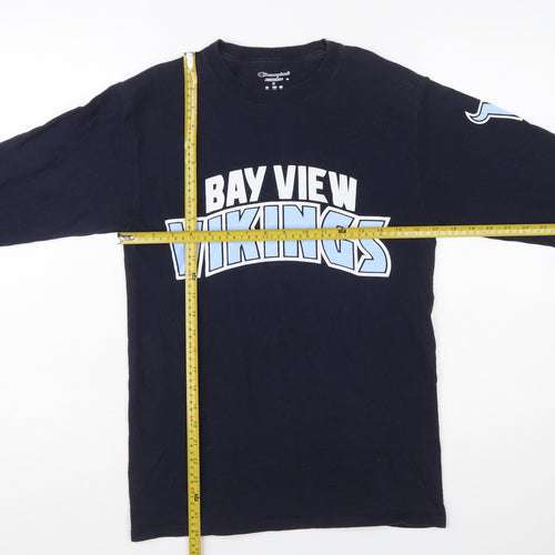 Champion Men's Blue Bay View Vikings Long Sleeve T-Shirt Size S