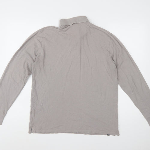 Regatta Men's Grey Long Sleeve Cotton Polo Shirt Size L