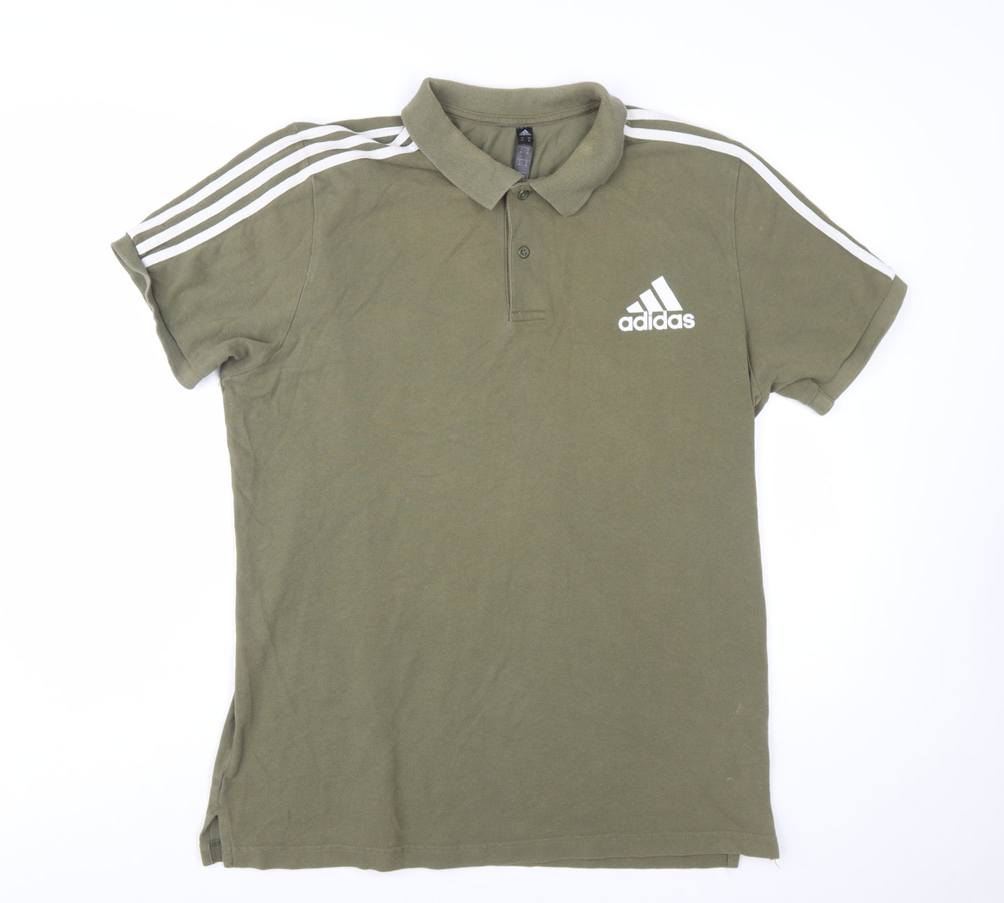 Adidas Men's Green XL Polo Shirt Short Sleeve Sports Logo