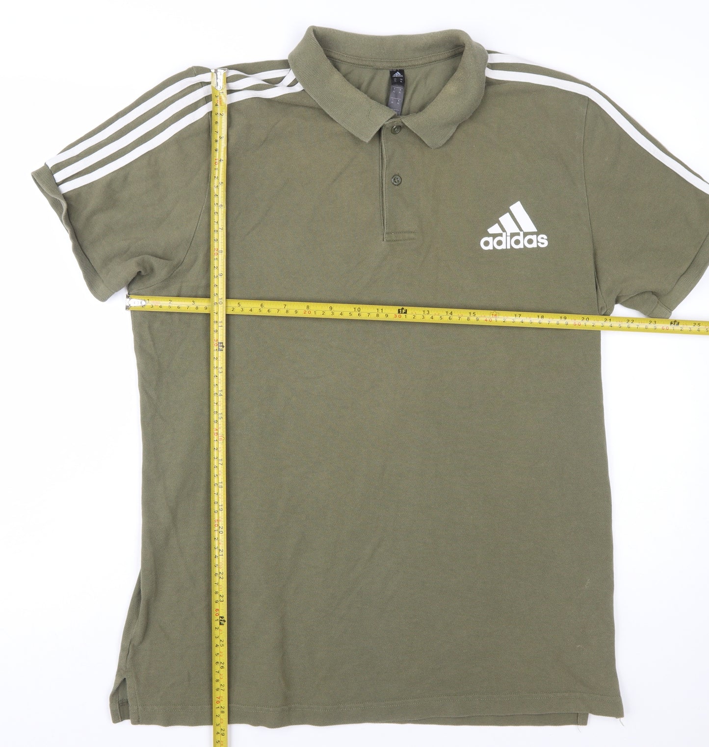 Adidas Men's Green XL Polo Shirt Short Sleeve Sports Logo