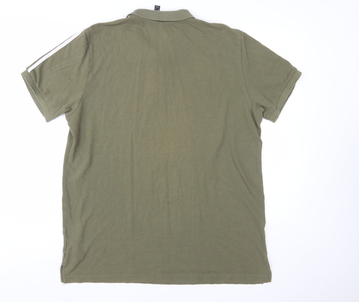 Adidas Men's Green XL Polo Shirt Short Sleeve Sports Logo