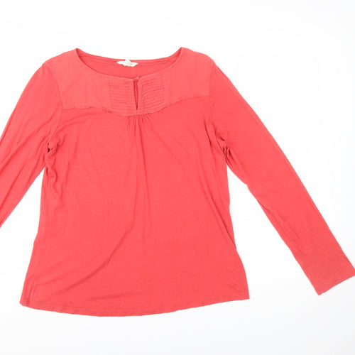 White Stuff Women's Pink Long Sleeve Tunic Blouse Size 14