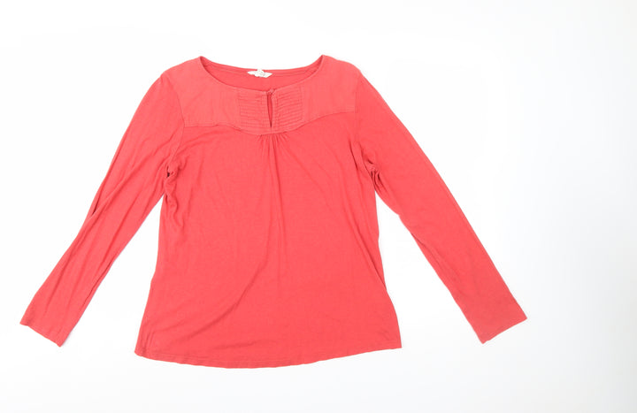 White Stuff Women's Pink Long Sleeve Tunic Blouse Size 14