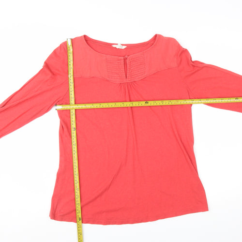 White Stuff Women's Pink Long Sleeve Tunic Blouse Size 14