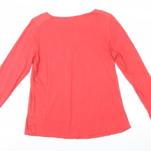 White Stuff Women's Pink Long Sleeve Tunic Blouse Size 14