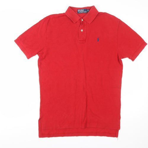 Ralph Lauren Men's Red Cotton Short Sleeve Polo Shirt Size S