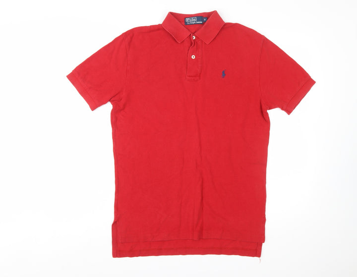 Ralph Lauren Men's Red Cotton Short Sleeve Polo Shirt Size S