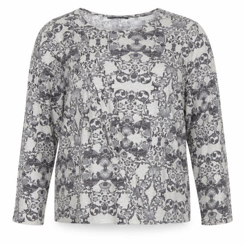 Marks and Spencer Women’s Grey Mix Long Sleeve Viscose Cotton T-Shirt UK 24
