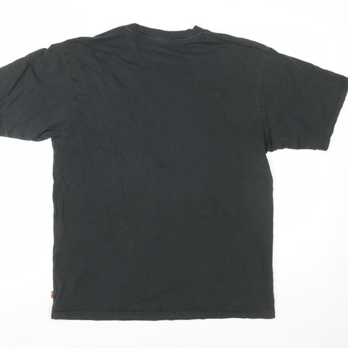 Levi's Men's Black Relaxed Fit Cotton Crew Neck T-Shirt XS