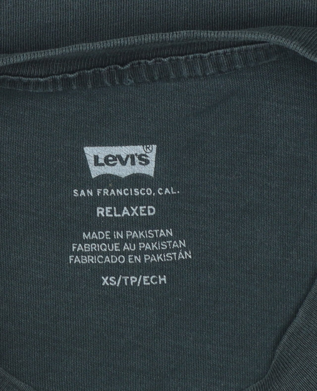 Levi's Men's Black Relaxed Fit Cotton Crew Neck T-Shirt XS