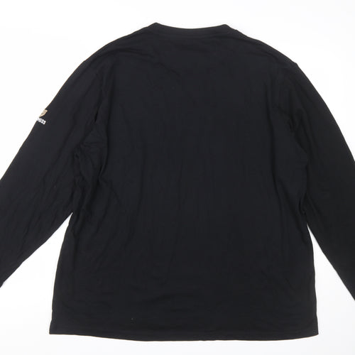 Guinness Men's Black Long Sleeve Cotton T-Shirt XL-2XL Beer Logo