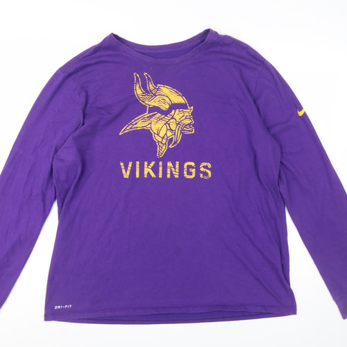 Nike Men's Purple NFL Vikings Dri-Fit Long Sleeve T-Shirt XL