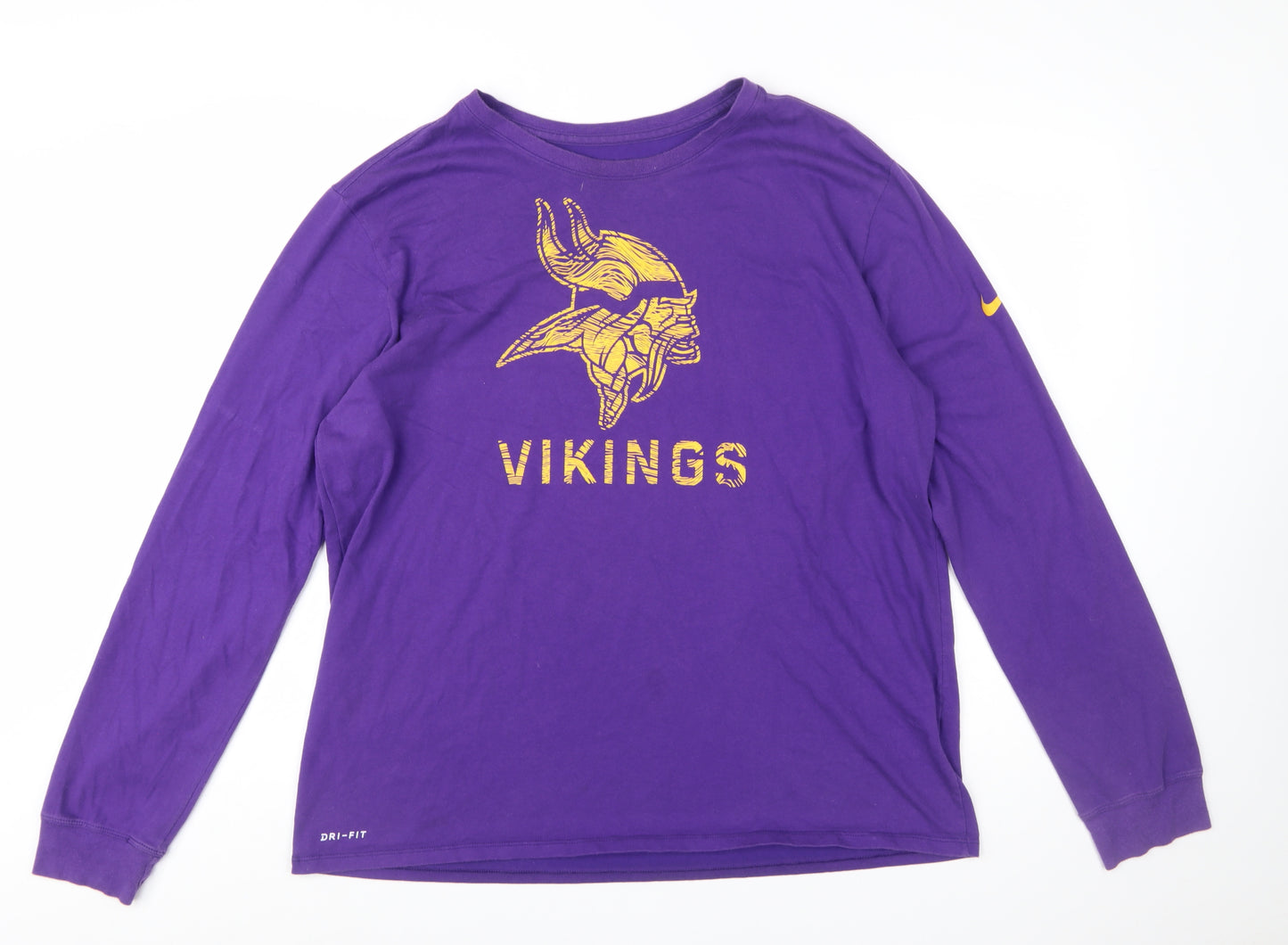 Nike Men's Purple NFL Vikings Dri-Fit Long Sleeve T-Shirt XL