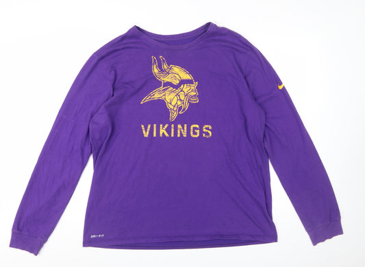 Nike Men's Purple NFL Vikings Dri-Fit Long Sleeve T-Shirt XL