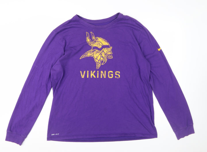 Nike Men's Purple NFL Vikings Dri-Fit Long Sleeve T-Shirt XL