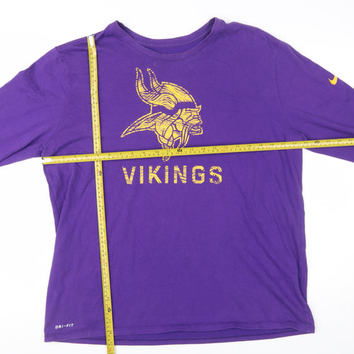 Nike Men's Purple NFL Vikings Dri-Fit Long Sleeve T-Shirt XL