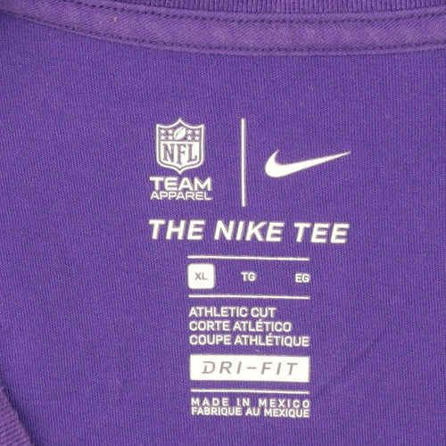 Nike Men's Purple NFL Vikings Dri-Fit Long Sleeve T-Shirt XL