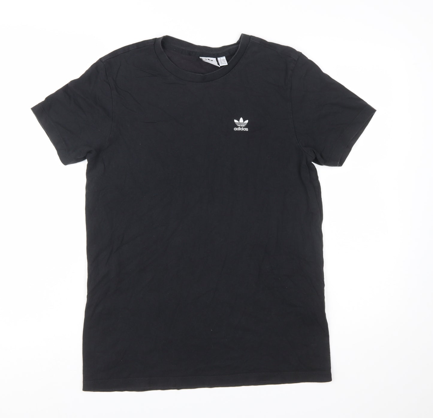 adidas Womens Black Basic Cotton T-Shirt Size 10