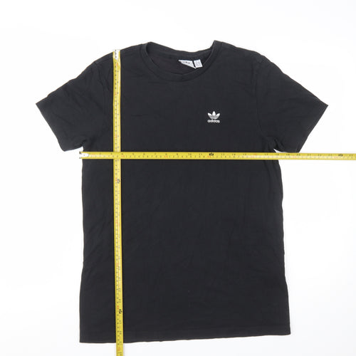 adidas Womens Black Basic Cotton T-Shirt Size 10
