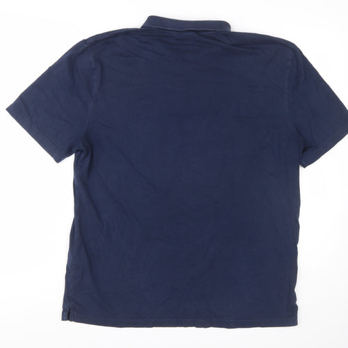 Levi's Men's Navy Blue Relaxed Fit Cotton Polo Shirt M