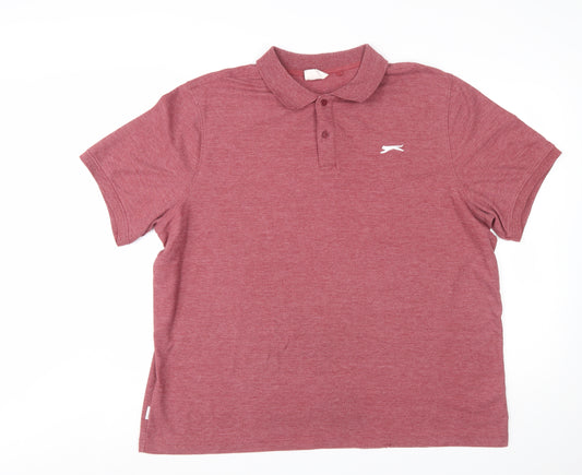 Slazenger Men's Red 3XL Polo Shirt Lightweight Sports Top