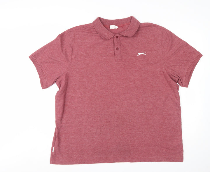 Slazenger Men's Red 3XL Polo Shirt Lightweight Sports Top