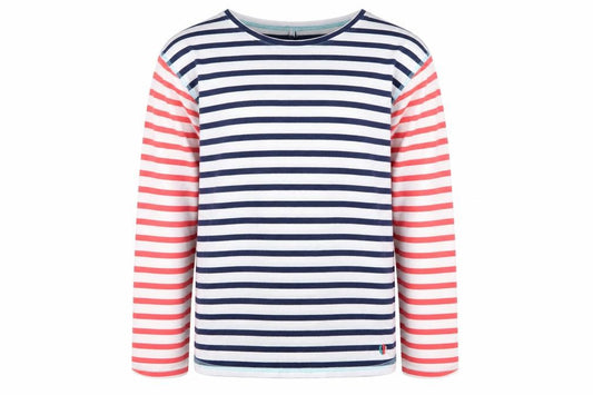 FatFace Girls Multicoloured Striped Long Sleeve Cotton T-Shirt 10-11 Years