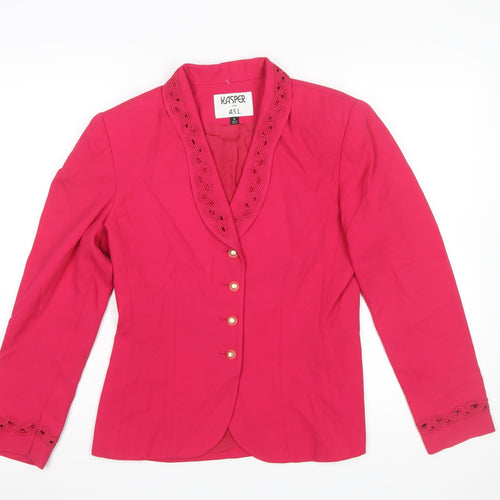 Kasper for A.S.L. Women's Pink Blazer Size 4 Formal Lined Jacket