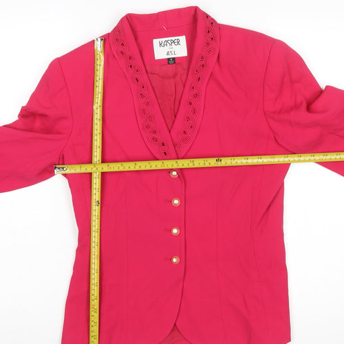 Kasper for A.S.L. Women's Pink Blazer Size 4 Formal Lined Jacket