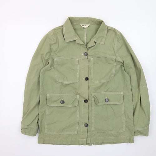 Whistles Women Green S Utility Military Jacket Cotton Casual