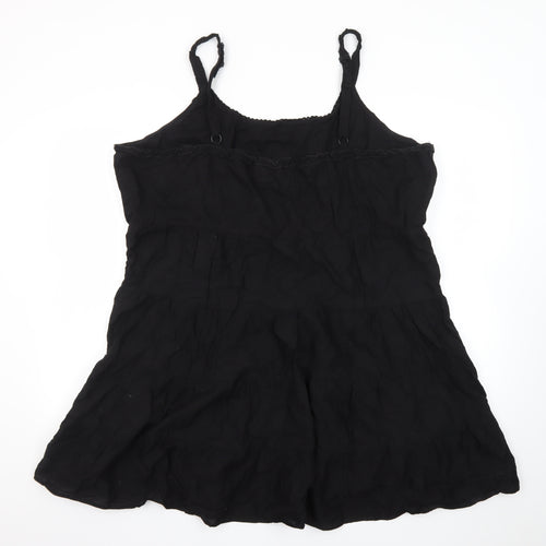 Joe Browns Womens Black Summer Slip Dress Size 26 Butterfly Embroidered