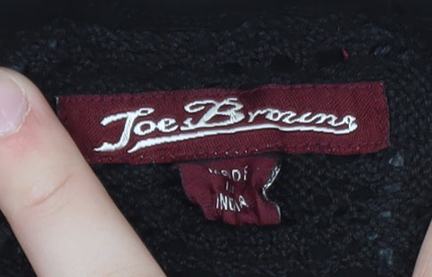 Joe Browns Womens Black Summer Slip Dress Size 26 Butterfly Embroidered