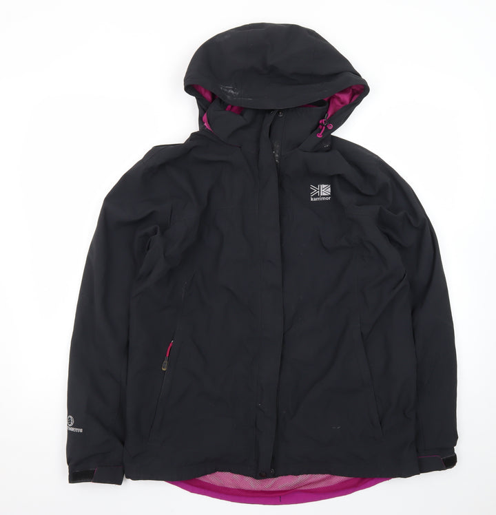 Karrimor Womens Black Waterproof Hooded Rain Jacket Size 12