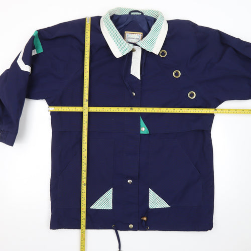 Current Seen Men's Blue Retro Anorak Jacket Size M Mid-Length 80s Style