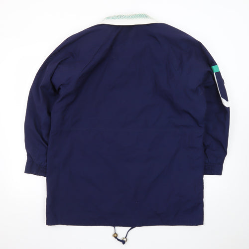 Current Seen Men's Blue Retro Anorak Jacket Size M Mid-Length 80s Style