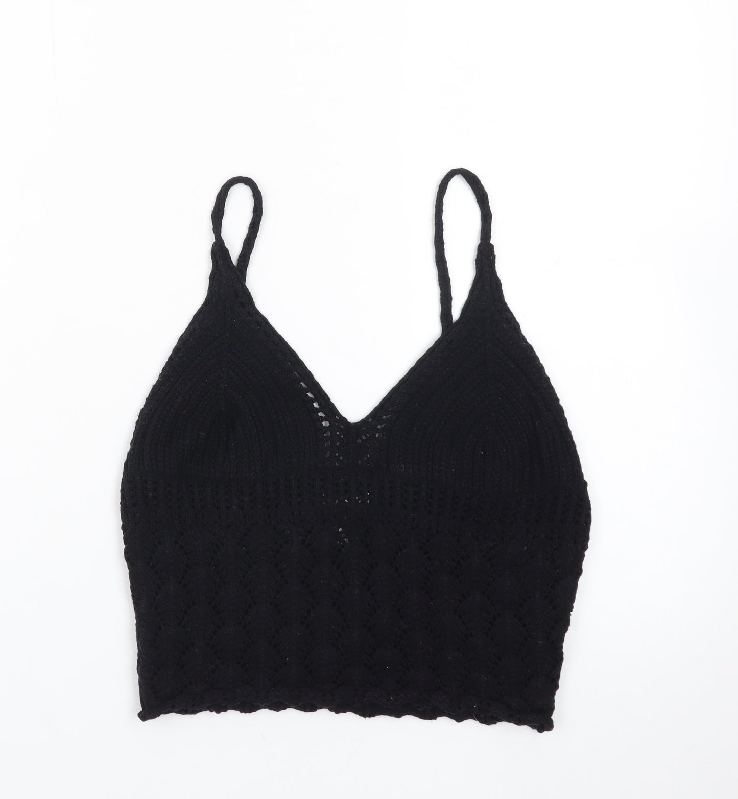 H&M Women's Black Crochet Camisole Tank Top Size S
